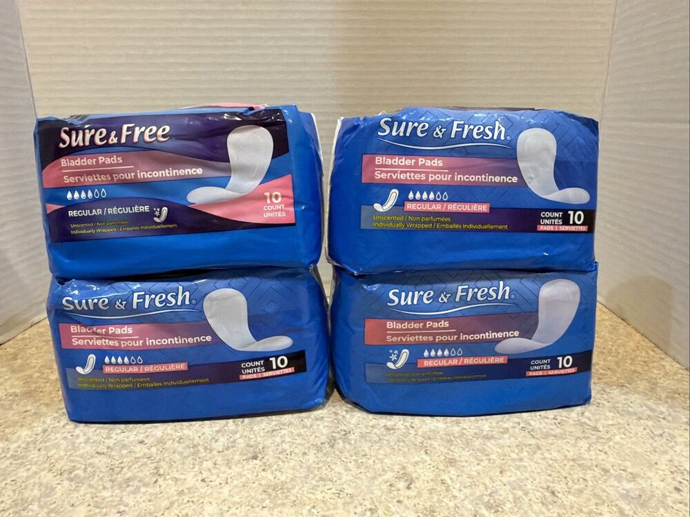 SET OF 4 Sure & Fresh Bladder Pads Regular Unscented 10CT FREE SHIPPING!!! - Picture 7 of 7
